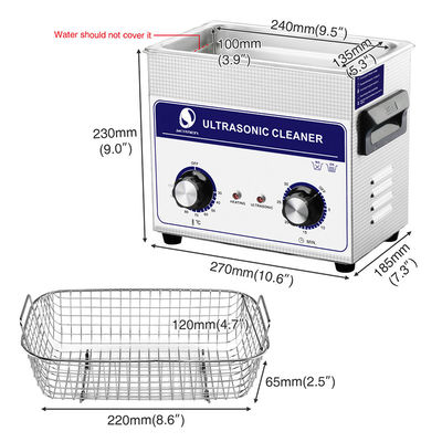3L ontgas Bereik Ultrasone Reinigingsmachine voor de Hulpmiddelendelen van Oogglazenjuwelen en van PCB Lcd Vertonings Digitale Tijdopnemer
