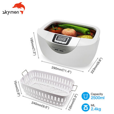 Van de het Fruitgroente van SUS304 70W 2500ml van de delenreinigingsmachines het Ultrasone Schonere ultrasone ultrasone schoonmakende materiaal