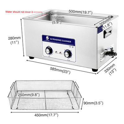 22L ultrasoon Water - de Ultrasone Reinigingsmachine van badskymen voor Medische apparatuur